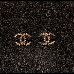 Authentic Chanel Crystal Earrings